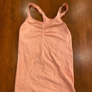 Super tight fit orange workout top